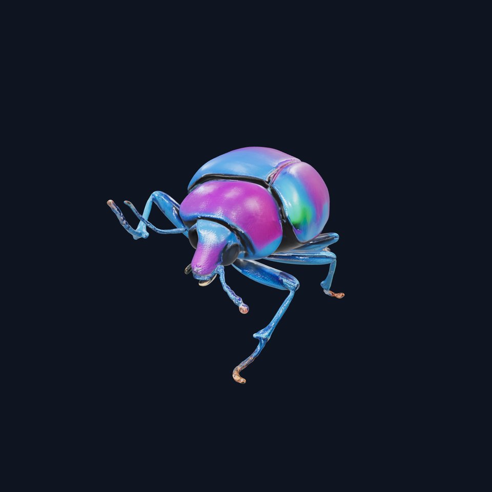 Iridescent Beetle D Model Pack